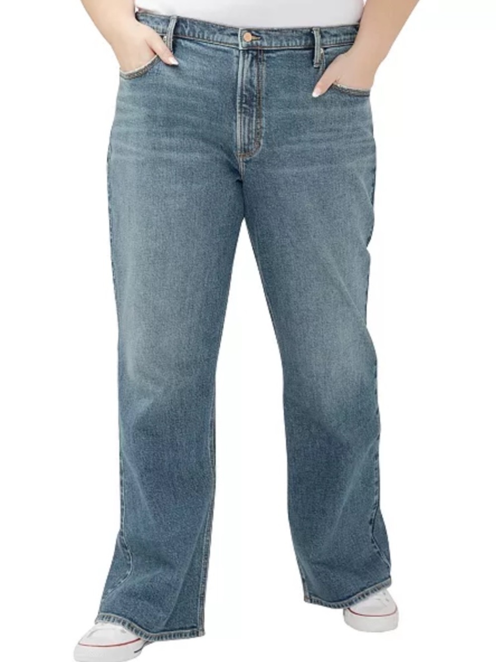 Silver Jeans Co.
Plus Size Mid Rise Baggy Bootcut Jeans